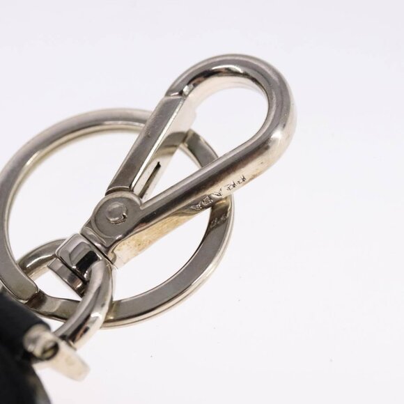PRADA Key Ring Leather Black Auth ac3522 - Picture 11 of 14